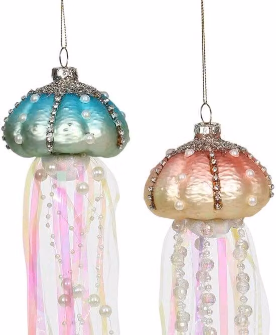 Lampada a forma di medusa in vetro - Decorazione natalizia - Brillanti come diamanti - Unica ed elegante - Ideale per le festività - Adatta come regalo - Vetro