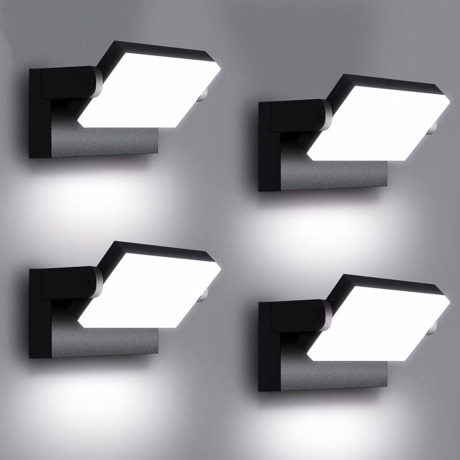 Set di 4 faretti a LED, 60W, 5000 lumen, 6000K, grado di protezione IP65