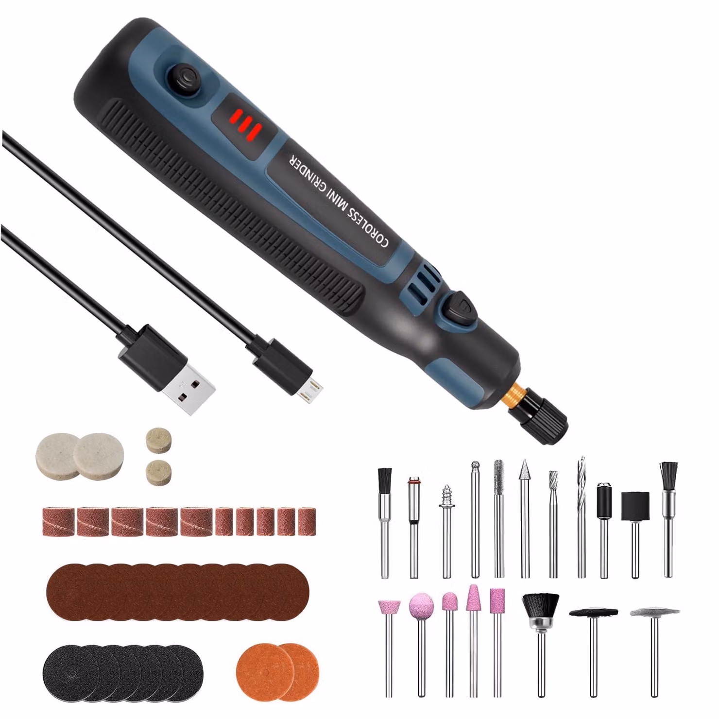Strumento multifunzione wireless con 50 accessori per incisione e foratura