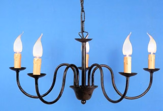 LAMPADARIO ASSISI A 5 LUCI LANTERNE LAMPIONE APPLIQUE