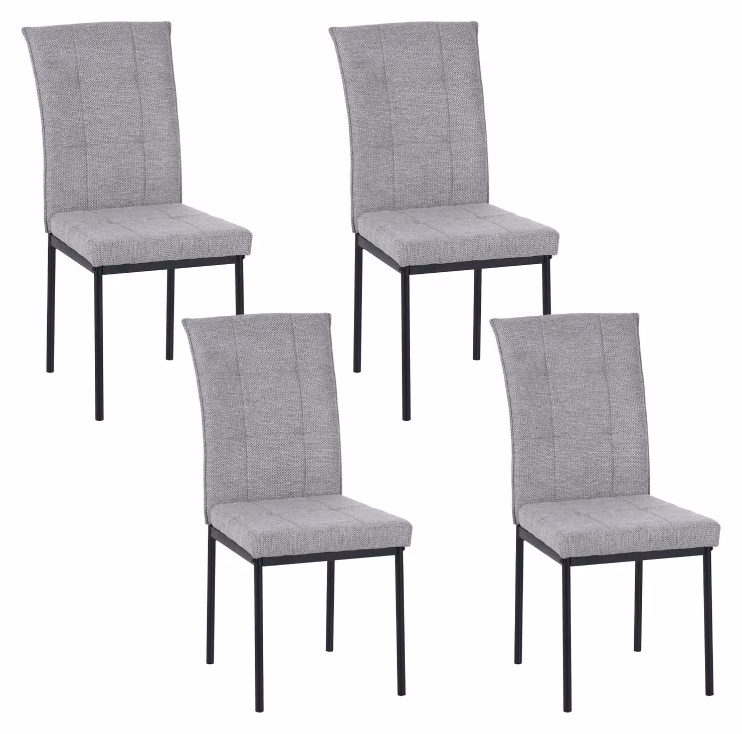 Sedia Matthew grigio chiaro, set da 4