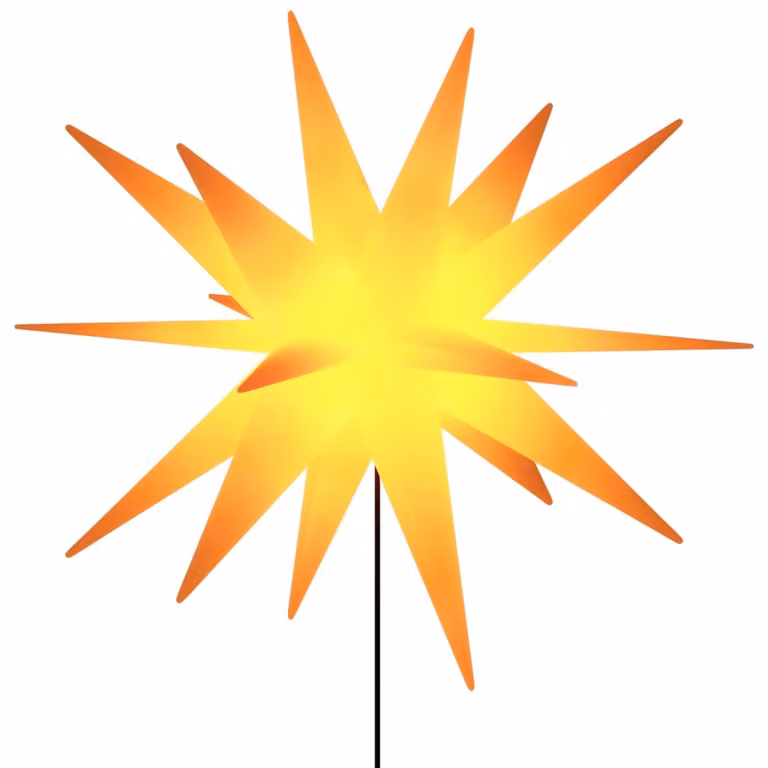 Luce di Natale con Picco Terra e LED Pieghevole Gialla 57 cm