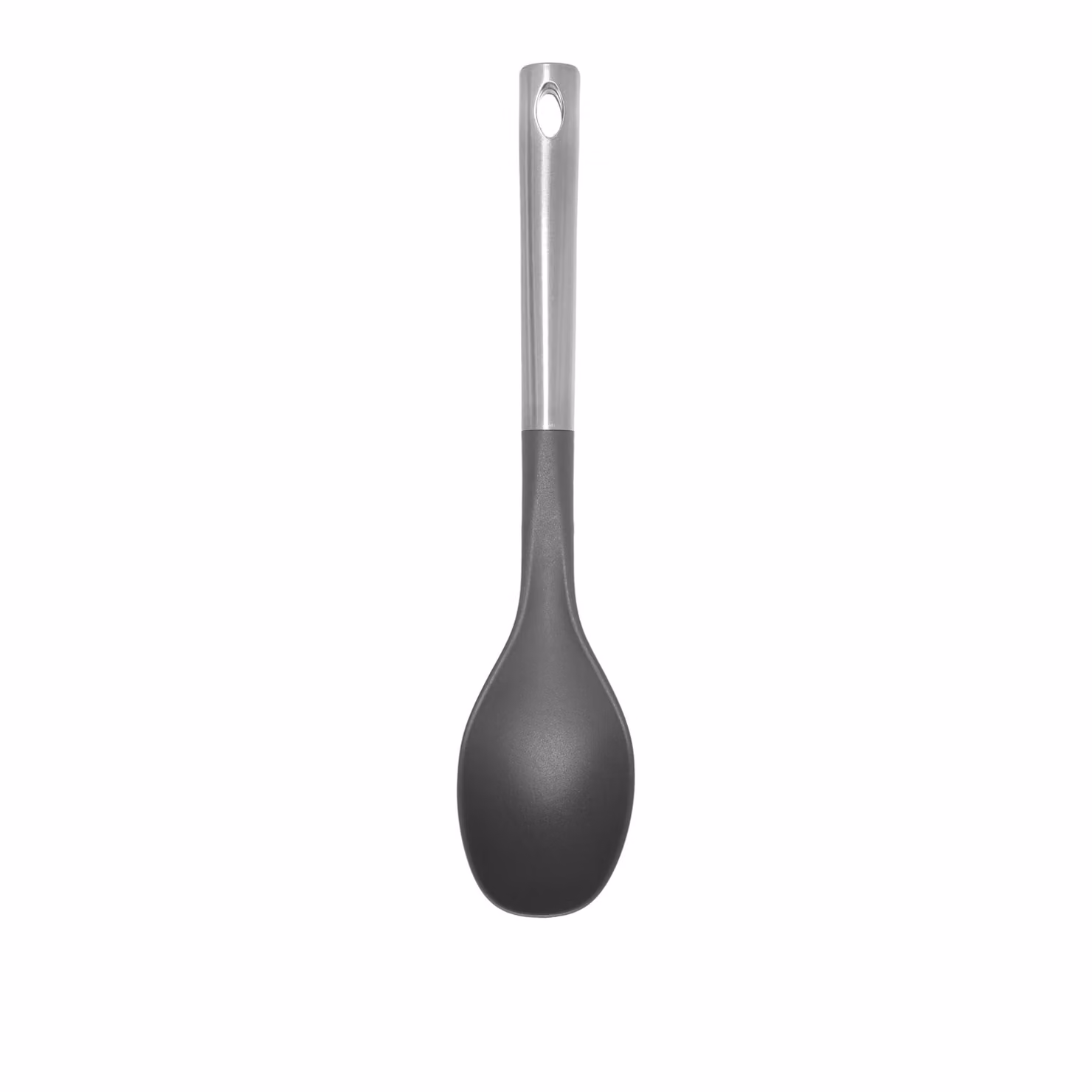 Cucchiaio da cucina ovale KASANOVA in nylon e acciaio inossidabile nero, resistente al calore e antiaderente – 2
