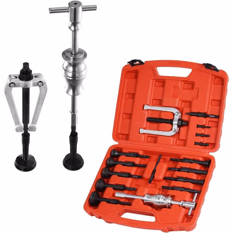 VEVOR Set di estrattori per cuscinetti da 14 pezzi 5 tonnellate Ganasce robuste da 2 pollici e 3 pollici Custodia