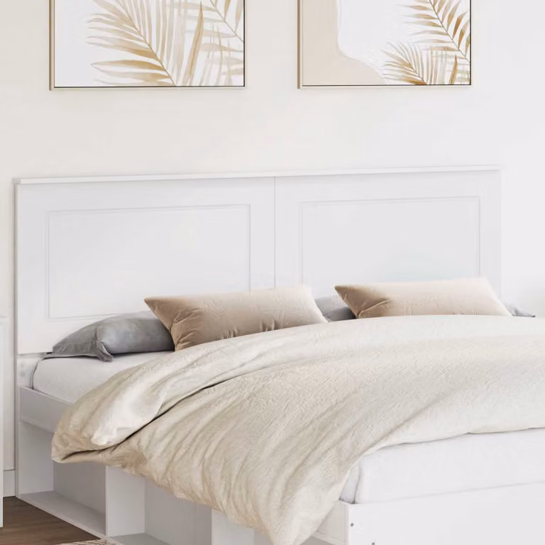Testiera per letto vidaXL in legno ingegnerizzato bianco, L: 100 cm