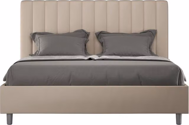 Letto Matrimoniale Francese 140x210 cm Senza Rete Agueda Tortora