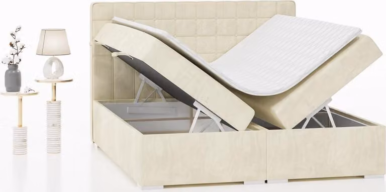 Doppelbett Modern Design Bett Luxus Schlafzimmer Polsterbett Möbel Boxspringbett