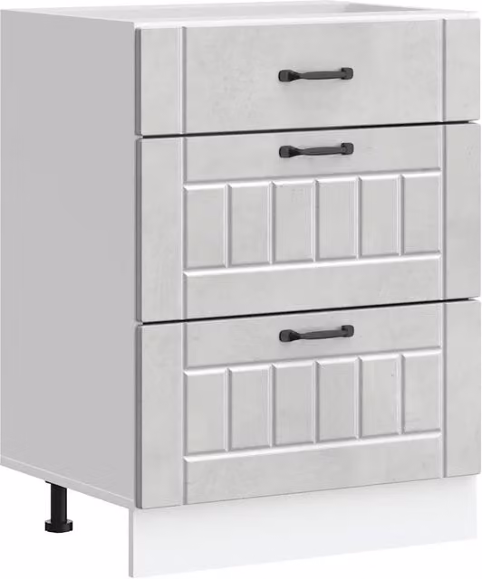 Base da cucina moderna in legno e MDF grigio opaco