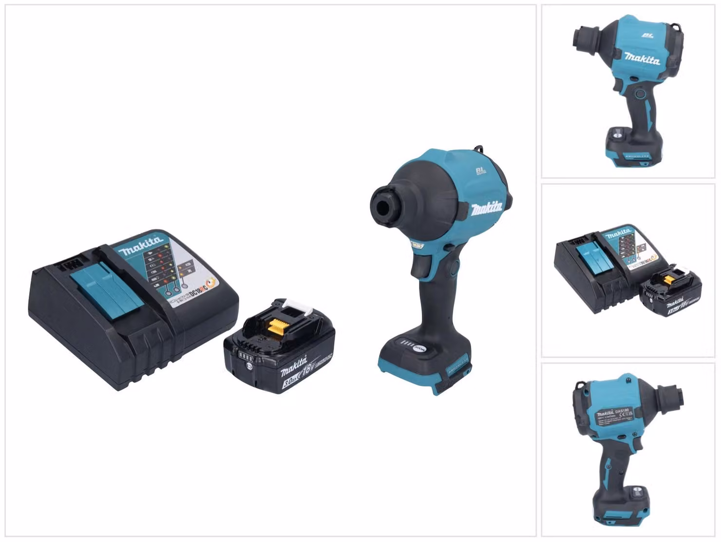 Soffiatore a batteria Makita DAS180RF1 18V Brushless + 1x batteria 3.0Ah + caricatore