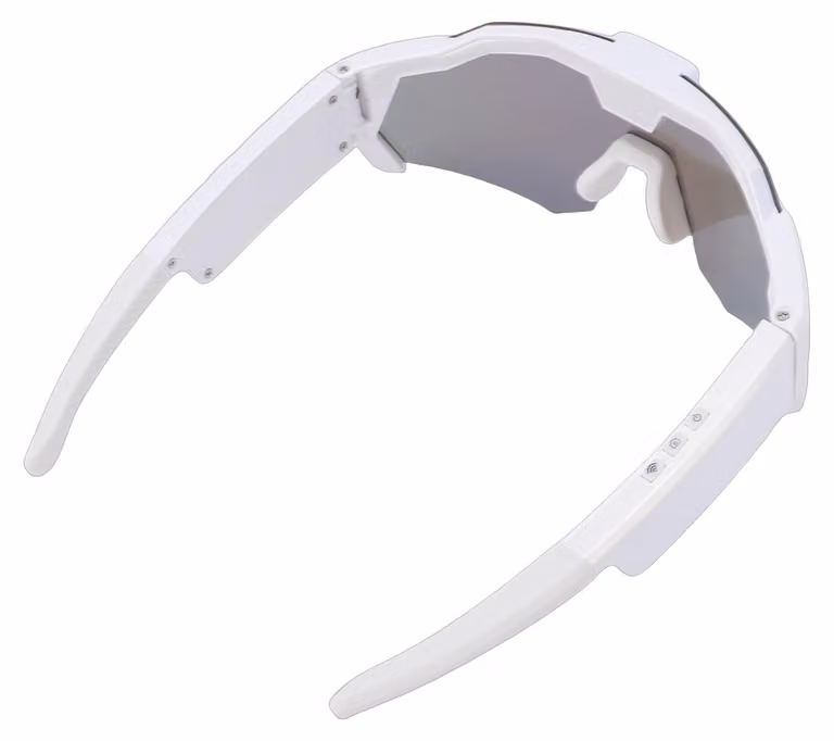 Occhiali con videocamera HD 1080p, registrazione video, WiFi, occhiali da sole smart polarizzati per sport all'aperto e ciclismo, lenti blu