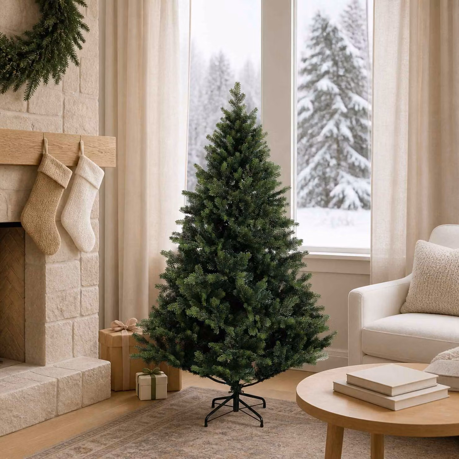 vidaXL Albero di Natale Artificiale con Rami Pieghevoli 150 cm