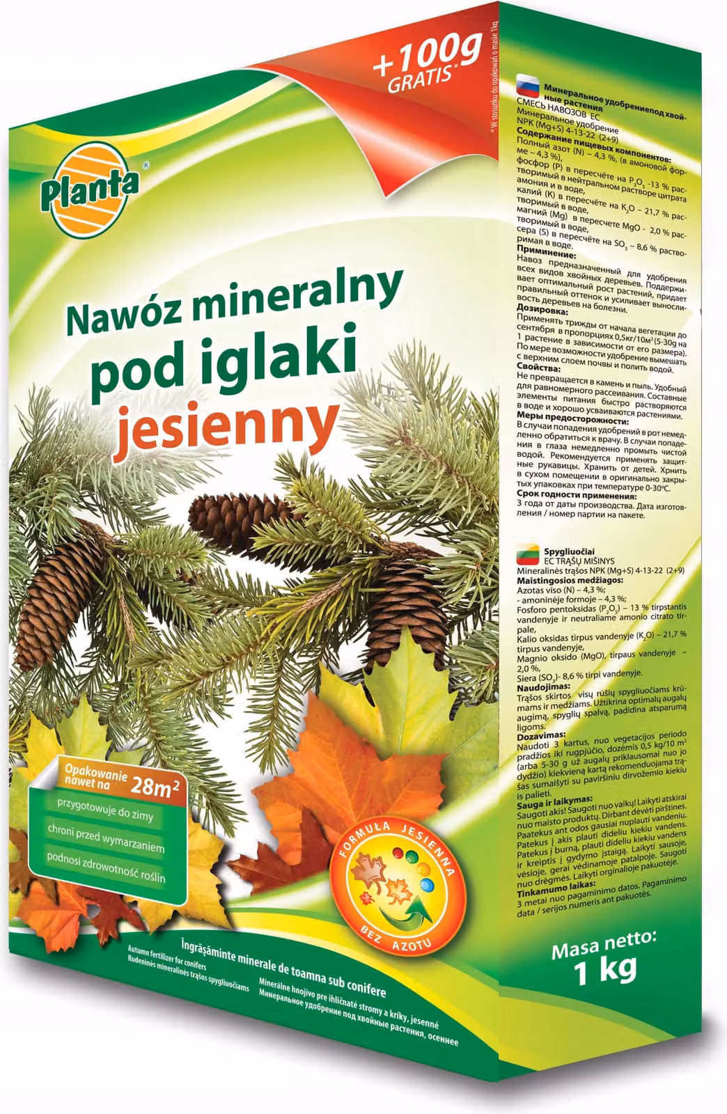 Concime autunnale per conifere 1,1 kg - Preparazione delle conifere per i giardini d'inverno