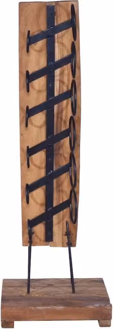 Cantinetta per 6 bottiglie vidaXL in legno di teak marrone L: 35 cm, P: 35 cm, H: 100 cm – 1