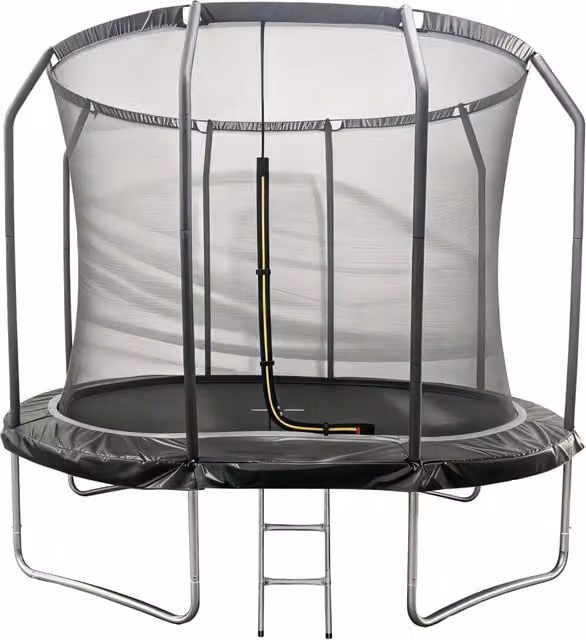 Trampolino ovale 305x214cm nero SYDNEY + rete e scaletta