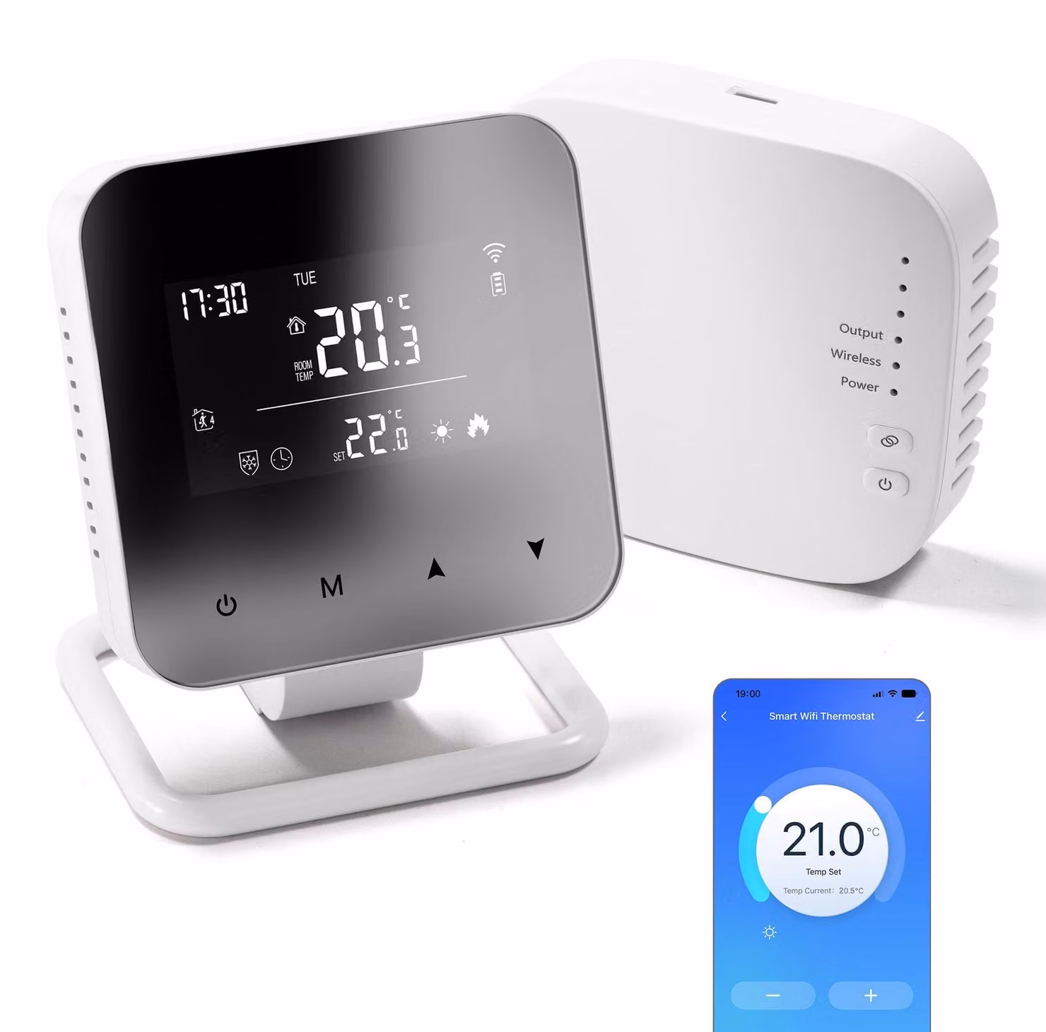Termostato wireless intelligente con Wi-Fi e ricevitore RF