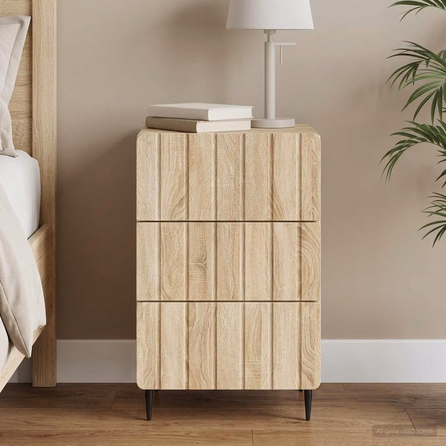 vidaXL Armadio da Notte con Cassetto in Rovere Sonoma Marrone L: 43 cm, P: 41 cm, H: 68 cm