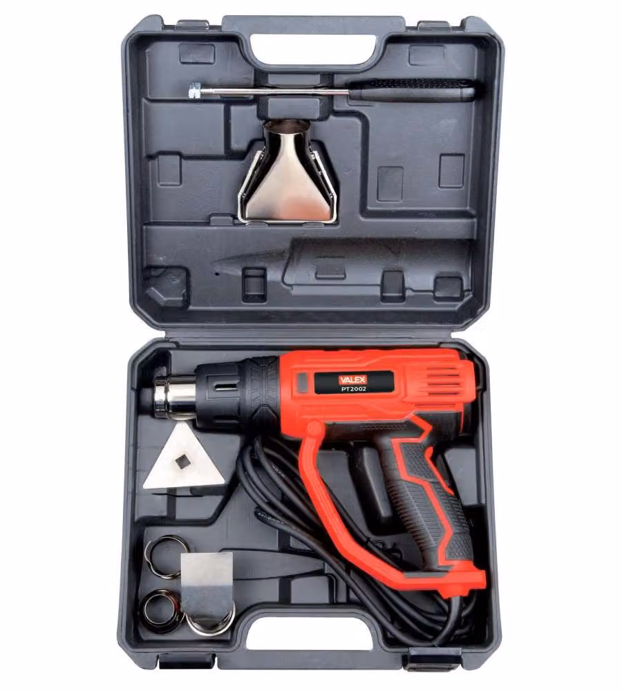 Valex Pistola Termica 1000-2000W PT2002 - Kit 5 Accessori Leggeri