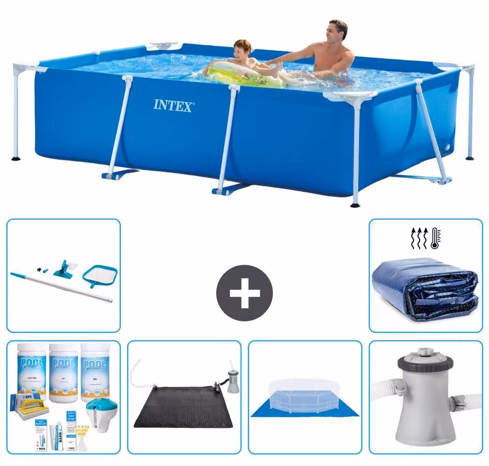 Piscina fuori terra rettangolare - 260x160x65 cm - 7 pezzi - Modello S20031