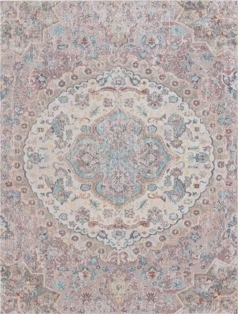 Tappeto Torino rosa per interni ed esterni con design moderno e astratto L: 150 cm, P: 80 cm