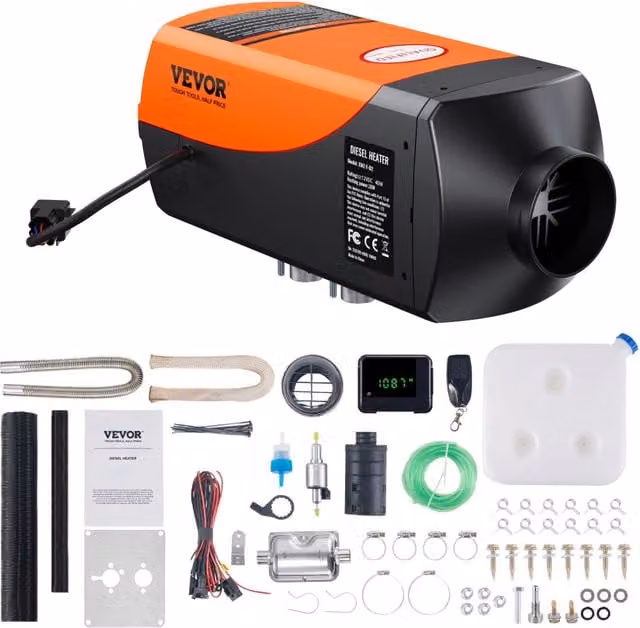 Per auto camper camion RV, riscaldatore d'aria diesel 12&24V 2KW con controllo remoto e temperatura regolabile 8℃-36℃, da parcheggio