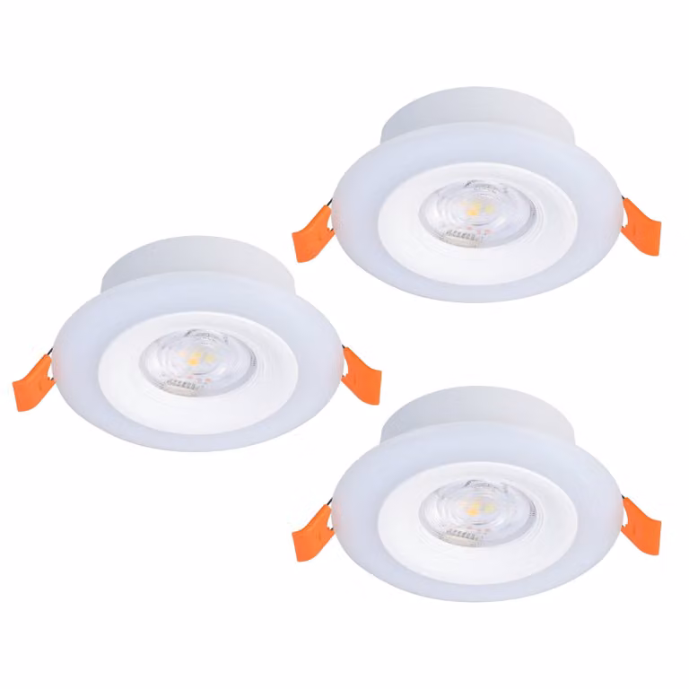 Luce da incasso a LED Eglo CALONGE 3,8 W 520 lm 2765 K Ø 98 mm bianco IP 44, 3 pezzi