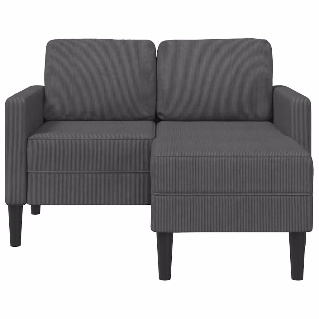 Divano a L con chaise longue VIDAXL grigio moderno con struttura in legno e metallo – 2