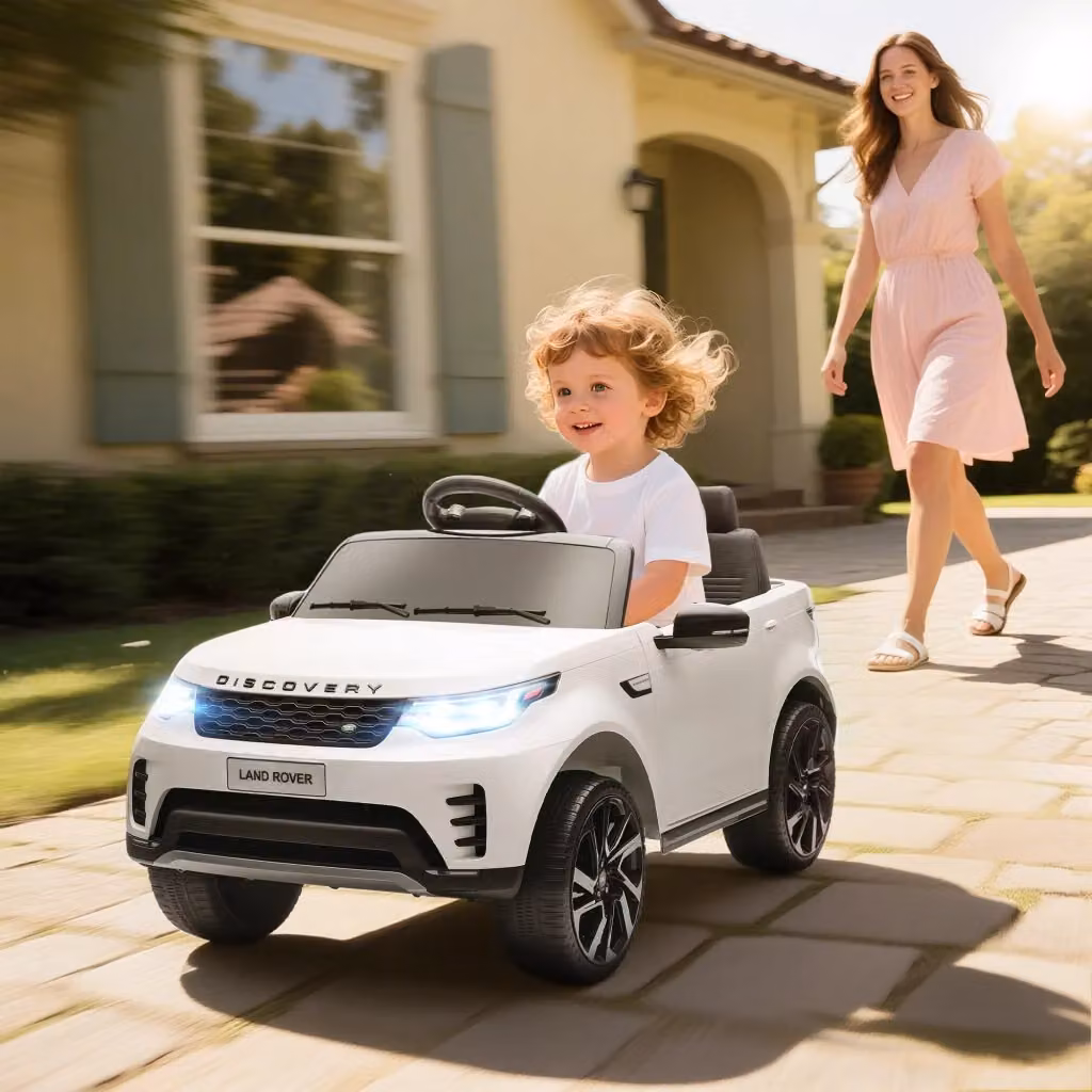Macchina Elettrica per Bambini Land Rover Discovery 12V con Telecomando Bianco – 2
