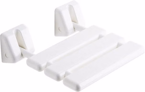Sedile per doccia ribaltabile Gedy serie Sicura 2283 in plastica e alluminio bianco L: 34,5 cm, P: 34,5 cm, H: 10,5 cm