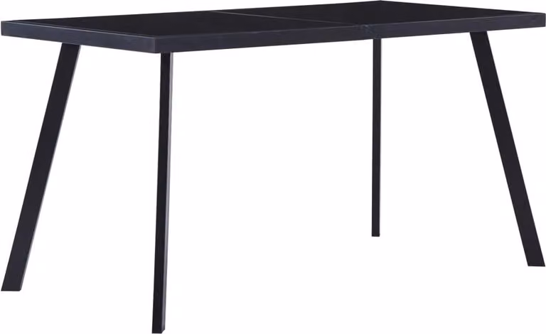 Maison Exclusive - Tavolo da pranzo nero 140 x 70 x 75 cm in vetro temperato