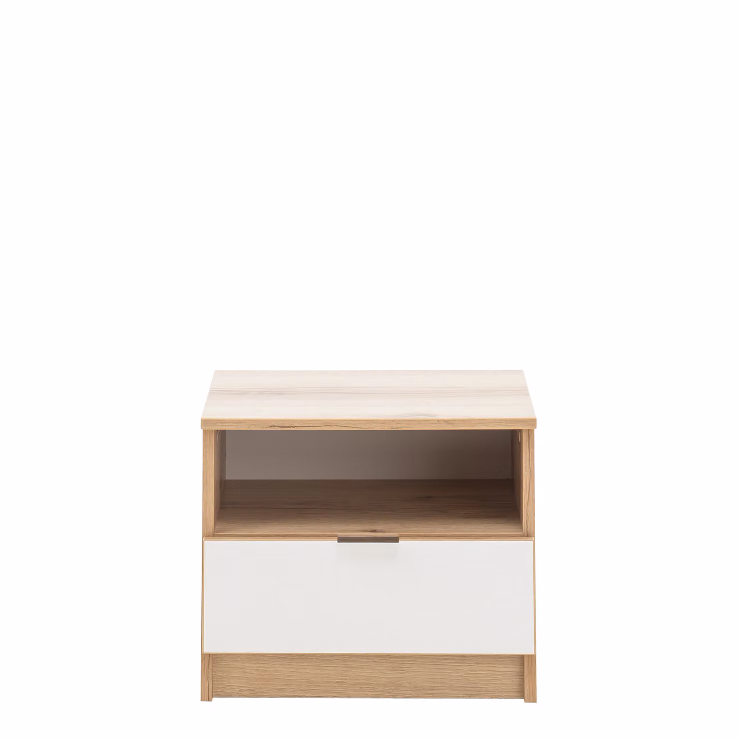 Comodino AZIZA - rovere grand naturale / bianco