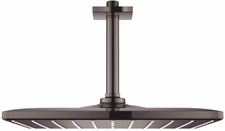 Grohe Rainshower - Soffione 310 Mono Cube 9,5 l/min, 1 getto, braccio a soffitto 142 mm, Hard Graphite 26566A00