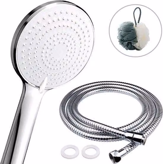 Famanu, soffione doccia ad alta pressione con tubo da 1,5 metri - Doccia universale portatile