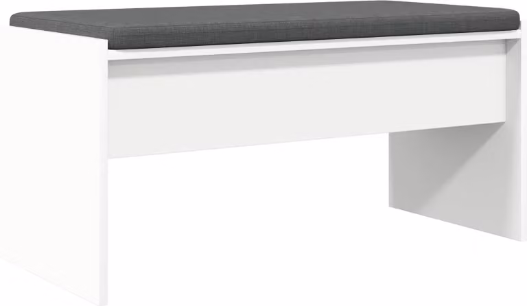 Panca per ingresso con cuscino Bianco 80 x 38 x 46 cm