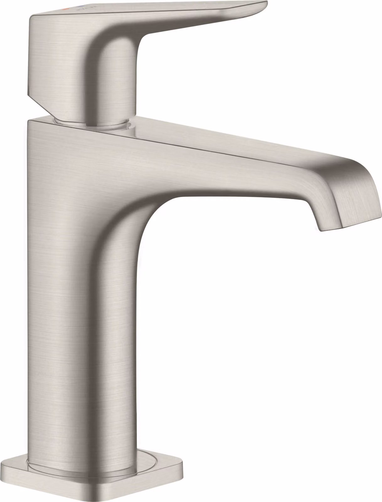 hansgrohe AXOR Citterio E mitigeur monocommande de lavabo 125 avec béqu'ille sans garniture de vidage, 36111800, 36111800