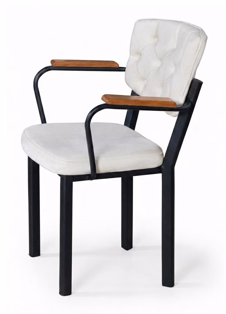 Sedia, stile moderno, colore bianco e nero, nuova, comoda, morbida, compatta, versatile