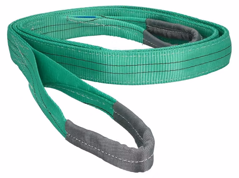 Cinghie di sollevamento a doppio strato, capacità 2.000 kg, lunghezza 5 metri, larghezza 6 cm, in poliestere, colore verde