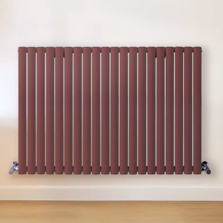 Radiatore di Design Orizzontale Rosso (Booth Rosso) - 800mm x 1180mm - Pannello Doppio  - Revive