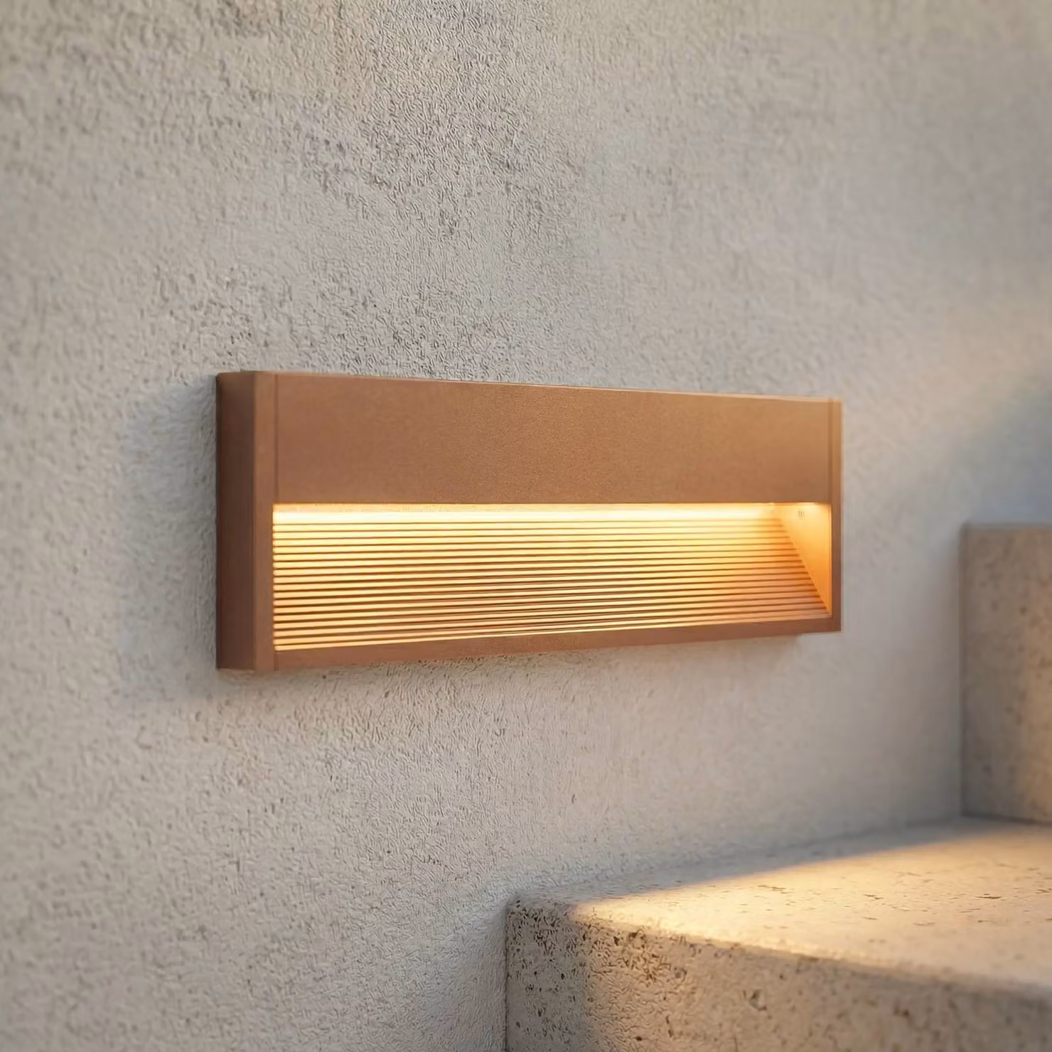 Applique da esterni a LED Trevin Lucande, Marrone / Ruggine, Alluminio, Moderno, Applique LED da esterni