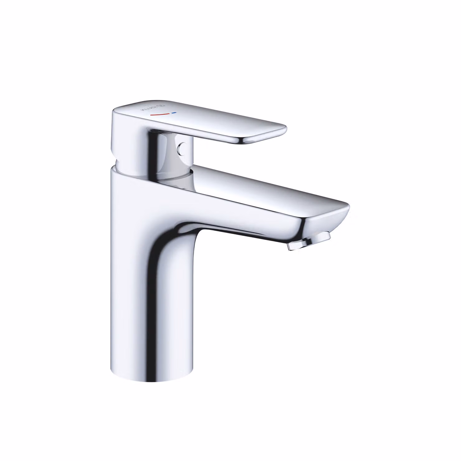 KLUDI PURE&STYLE Mitigeur monocommandé pour lavabo, hauteur de bec 100mm, sans garniture d'écoulement, EcoPlus, 401980575WR4, 401980575WR4
