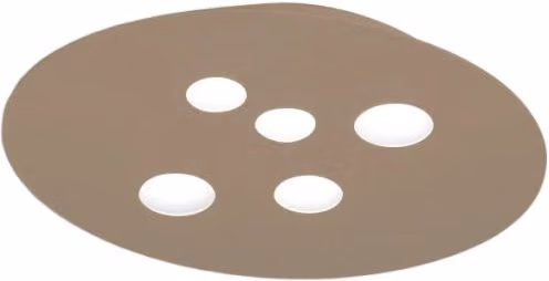 Plafoniera Luna Gea Luce, Lampada da Soffitto Moderna in Metallo e Alluminio, Colore Grigio o Bianco, L: 40 cm, P: 40 cm, H: 12 cm – 2