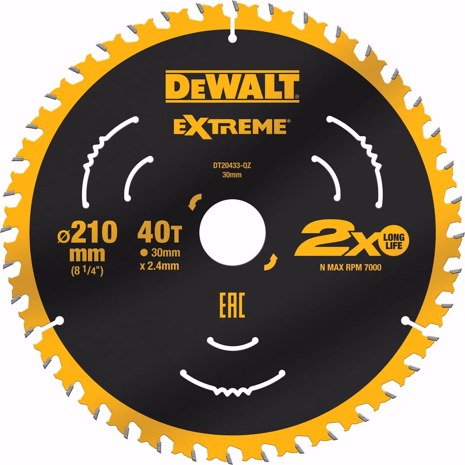 DEWALT Kreissaegeblatt stat. 210/30mm 40WZ