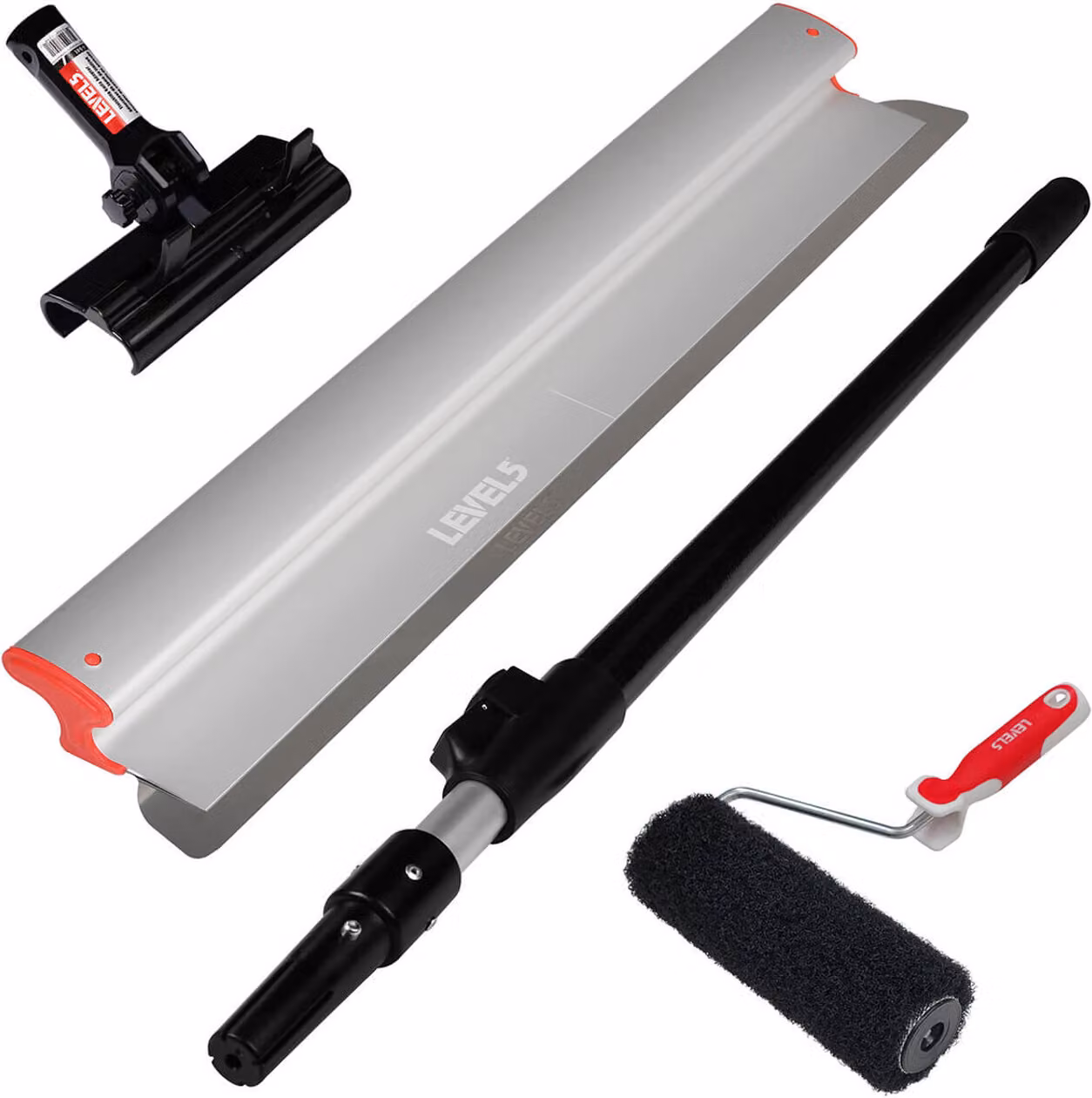 LEVEL5 Set per cartongesso Rullo lisciante Spatola per superfici 81 cm Set di impugnature adattatore 5-807