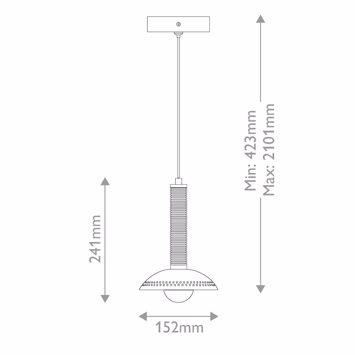 Elstead Lampada a sospensione Arden, dimmerabile, Nero, Soggiorno / Sala da pranzo, Alluminio, Moderno, Lampada a sospensione