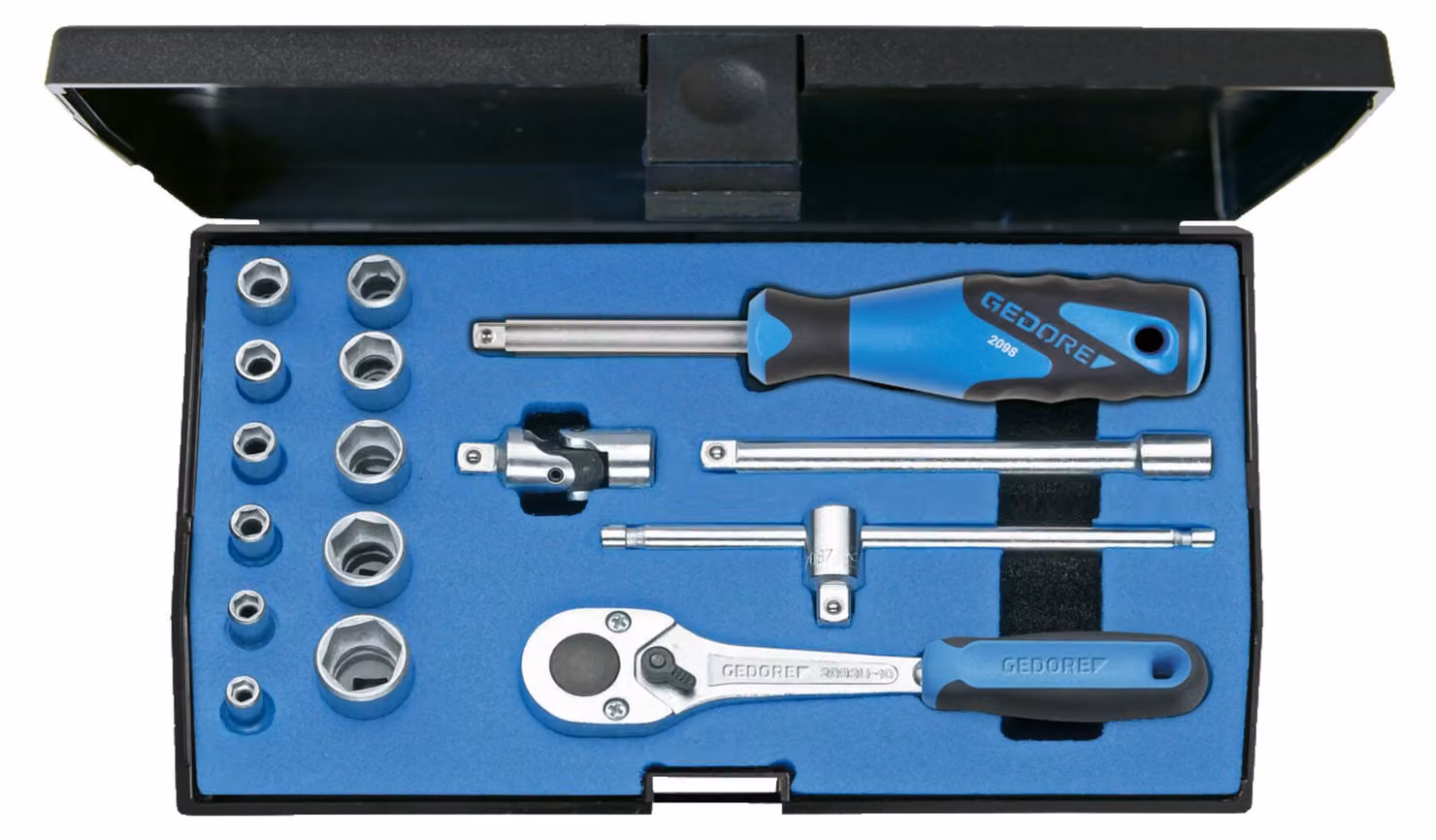 GEDORE 20 EMU-10 Set di chiavi a bussola 1/4" 16 pezzi esagono 4-13 mm, 6162220