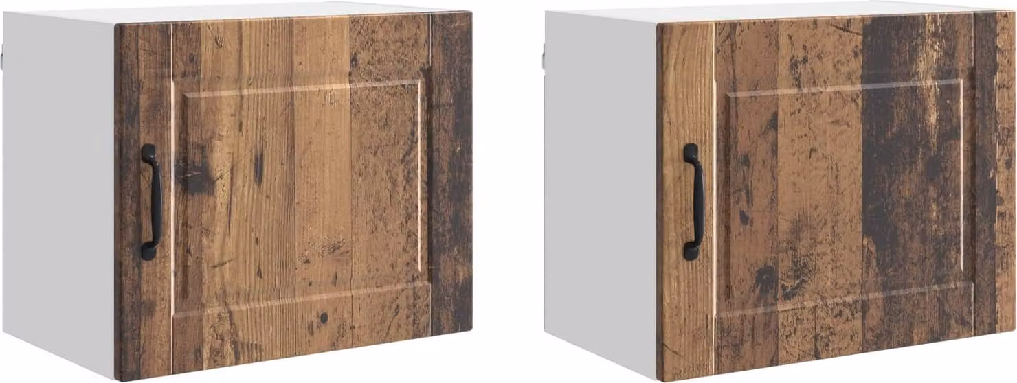 Armadietto a muro PORTO 2 pcs Legno vecchio 50 x 31 x 40 cm