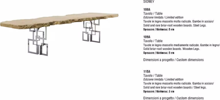 Esstisch Design Luxus italienische Möbel Holzmöbel Tisch Holz Tische Echtholz