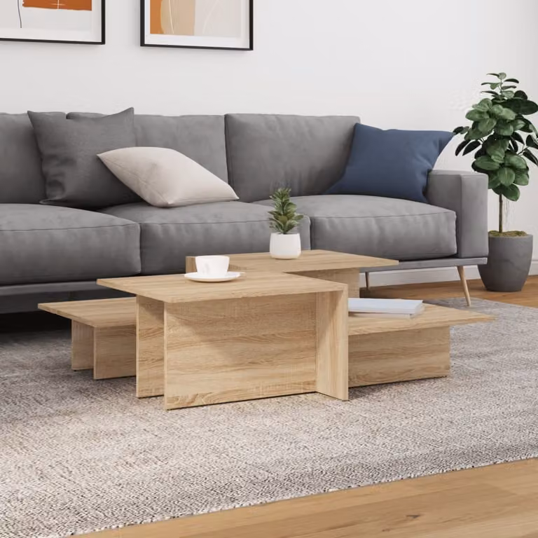 Maison Exclusive - Tavolini da Salotto 2 pz Rovere Sonoma in Legno Multistrato