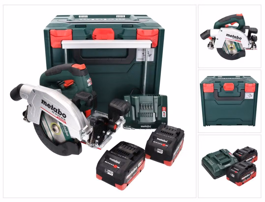 Metabo KS 18 LTX 66 BL Akku-Handkreissäge 18V 2x LiHD Ladegerät metaBOX 340