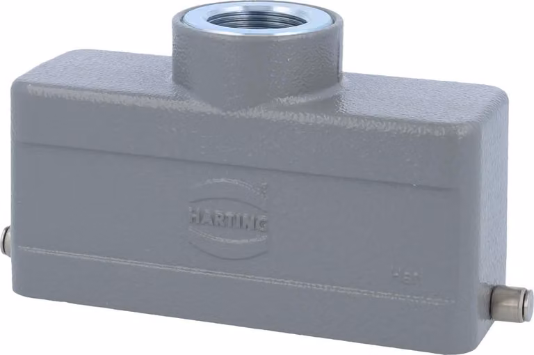 HARTING Han 24B Custodia a manicotto bassa, 1xM25 uscita cavo diritta, per 1 staffa (nella parte inferiore) Vite M25