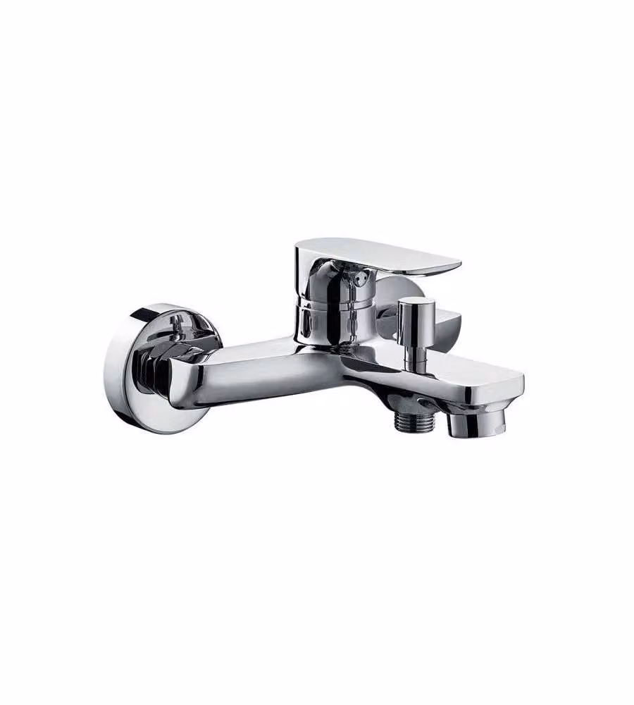 Idrobric Rubinetto Miscelatore Monocomando Vasca Cloe - Finitura Cromo - Cartuccia Ceramica - Design Moderno